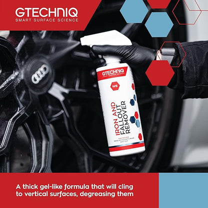 Gtechniq W6 Iron Removing Wheel & Paint Cleaner for Cars, 169 fl oz | Powerful Iron and Fallout Remover, Dissolves Contaminants Safely, Protects Paintwork and Wheels