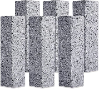 6 Pcs Pumice Stone Toilet Cleaning Bowl Stick, Remove Toilet Bowl Hard Water Rings, Calcium Buildup and Rust Suitable for Cleaning Toilet, Bathroom, Kitchen Sink,BBQ Oven Grill, Pools, Spas,6 Pcs