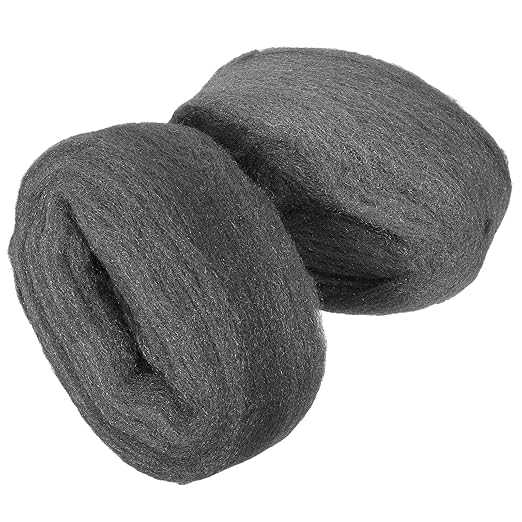 UKCOCO 2 Rolls #0000 Steel Wool Pads Flexible Wire Mesh Fabric for Rust Removal, Polishing, and Cleaning Metal Wood Surfaces, Reusable Abrasive Pads for Industrial and Household Use