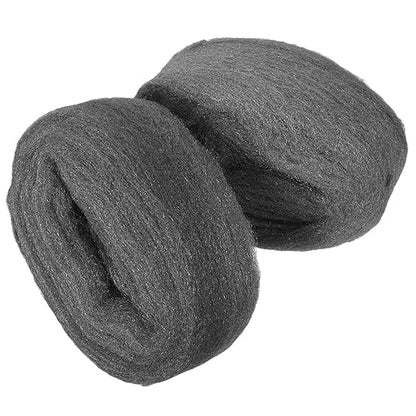 UKCOCO 2 Rolls #0000 Steel Wool Pads Flexible Wire Mesh Fabric for Rust Removal, Polishing, and Cleaning Metal Wood Surfaces, Reusable Abrasive Pads for Industrial and Household Use