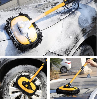 Soft Chenille Car Wash Brush Head Replacement, 10.6x6 Inch Absorbent Car Washing Mop Head Cover for Auto Detailing, Scratch-Free Cleaning Tool for, SUV, Truck