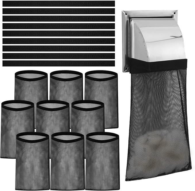 9Pcs Dryer Vent Lint Catcher Bags, Lint Trap Catcher for Dryer Vent for Outside