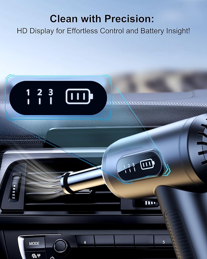 LIHAN Compressed Air Duster,Dust Cleaner for Car,Computer,Keyboard,Camera,Desk,Laptop,Mini Electric Blower for Yoga Ball,Balloon,Air Bed.