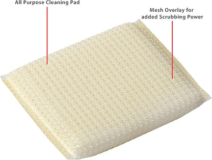 Multi-Purpose Scouring Pad by Scrub-It - Non-Scratch Cleaning Dobie Pads for Pots, Pans, Dishes, Utensils & Non-Stick Cookware - Sponge Scrubbers Use for Kitchen, Bathroom & More (12 Pack)