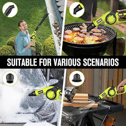 EWORK Lightweight Leaf Blower Cordless 21V 130CFM & 200MPH Mini Electric Leaf Blower with Battery and Fast Charger, Battery Powered Small Blower for Jobsite, Patio Cleaning, Lawn Care