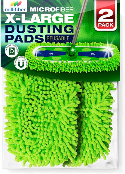 Millifiber X-Large Dust Mop Refill for Swiffer XL Mop (2 Pack) - Microfiber Pet Heavy Duty Dry Refills (Handle is Not Included)