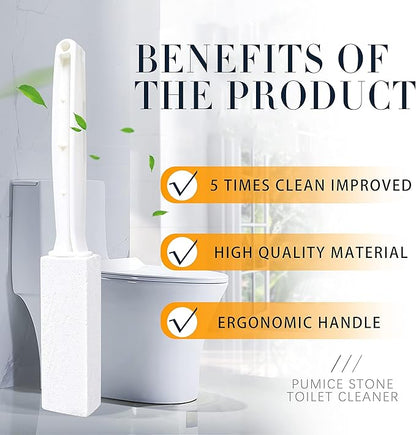 Kadden 2 Pack Toilet Cleaner Hard Water Build up Remover with Ergonomic Handle, Pumice Stone Cleanning Tool Stain Hard Water Ring Cleaner for Toilet, Pool, Bathroom, Sink