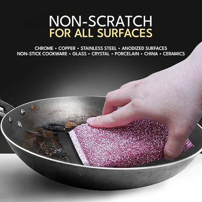 Dish Sponges for Kitchen (3 Pcs) Non-Scratch Scrub Sponges for Dishes, Pots, Pans, Glass, Stainless Steel & Nonstick Cookware–Odor-Resistant, Quick-Dry, Flexible, Durable & Reusable Cleaning Scrubbers
