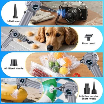 Handheld Car Vacuum Portable Cordless（Equipped with a one-Touch Window Breaker and Seatbelt Cutter ） Handheld Cordless Vacuum with 25000Pa Ultra-Strong Suction,for Car, Office Desk,Keyboards，Pet Hair