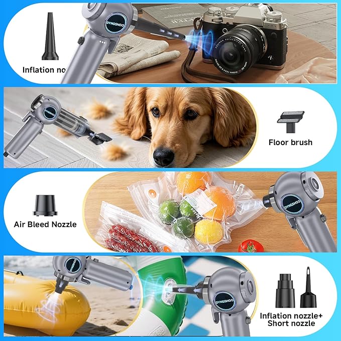 Handheld Car Vacuum Portable Cordless（Equipped with a one-Touch Window Breaker and Seatbelt Cutter ） Handheld Cordless Vacuum with 25000Pa Ultra-Strong Suction,for Car, Office Desk,Keyboards，Pet Hair