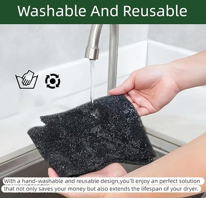 WH01X35719 Lint Filter, 4 PCS GE Washer Dryer Combo with 2 Dryer Vent Brush - Hand Washable and Reusable Lint Filter for Ge Washer Dryer Filter - for Models: PFQ97HSPVDS (style 2)