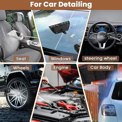 14PCs Handheld Steam Cleaner Accessories for Gribouillage 1.6L High Pressure Portable Steamer for Home Car