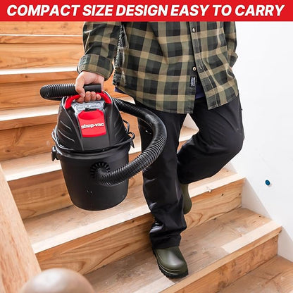 Shop-Vac 9303511 2.5 Gallon Wet Dry Vacuum, 2.5 Peak HP, 1.25 Inch Diameter x 4 Foot Hose, 12 Ft Cord Length, Wall Mounted, Includes Filters, Ideal for Jobsite, Garage, Car & Workshop
