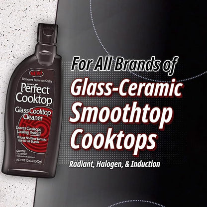 HOPE'S Perfect Cooktop Glass and Ceramic Cooktop and Stove Top Cleaner, Fast Acting and Removes Burnt on Stains from Glass Ceramic Smooth Top Ranges with its No Rinse Formula, 10.6 Oz, Pack of 12