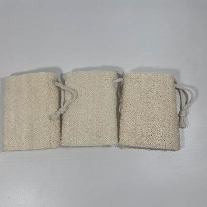 Natural Shower Loofah Sponge Set 3 Pack,Exfoliating Body Scrubbers,Organic Shower Loofahs for Body Daily Skin Back,Face Care Bath