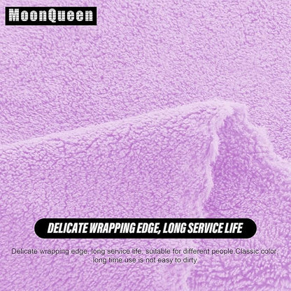 MOONQUEEN Ultra Soft Premium Washcloths Set - 12 x 12 inches - 72 Pack - Quick Drying - Highly Absorbent Coral Velvet Bathroom Wash Clothes (Purple)