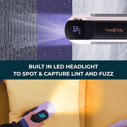 True & Tidy XL Fabric Shaver & Lint Remover, LED Digital Display, 3 Speeds, 6-Blade Stainless Steel w/Extra Blades, Type-C Fast Charging, 2.5-3.5 Hours Runtime, for Clothes, Furniture & Upholstery