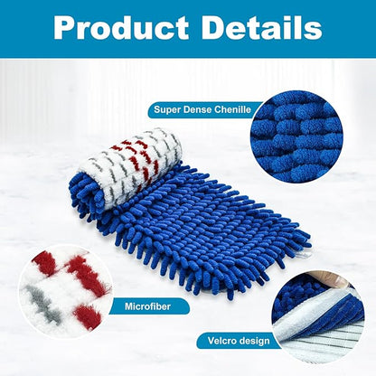 Mop Heads Replacements for O-Cedar Hardwood Floor 'N More 3-Action Mop, Mop Replace Head for O Cedar Hardwood Floor 'N More Microfiber Flip Mop, 2-Pack Dust Mop Heads Replacements for Ocedar