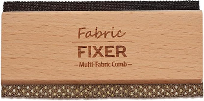 Multi-Fabric Sweater Comb with Natural Beech Wood Handle (Double Edge Design) Manual Fabric Defuzzer Wool Lint Shaver Comb Scraper for Clothing Pills, Furniture, Sheets and Fabrics