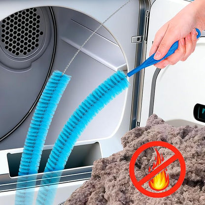 Dryer Vent Cleaner Kit - Compatible Universal Vacuum Attachment Hose with Most Vacuum Cleaner, Dryer Lint Cleaner Kit and Cleaning Brush Tools for Efficient Dryer Vent Hose Maintenance (Blue)