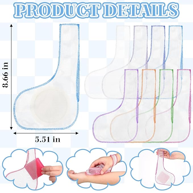 8 Pcs Soap Bar Saver Bag to Preserve Soap Mesh Pouch for Shower Body Wash Conditioner Shampoo Bar Holder, 8 Colors