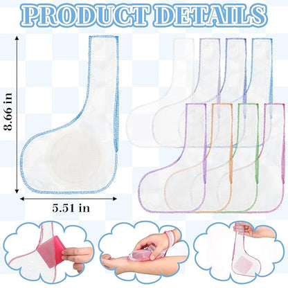 8 Pcs Soap Bar Saver Bag to Preserve Soap Mesh Pouch for Shower Body Wash Conditioner Shampoo Bar Holder, 8 Colors