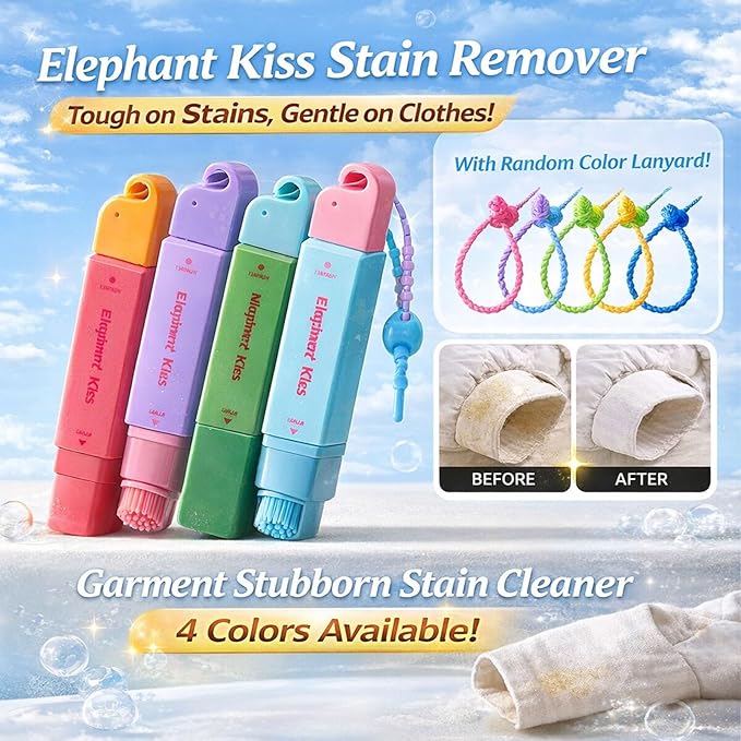 Gieleph Stain Remover, 3-Second Stain Remover Pen for Clothes, 12ml On-the-Go Spot Cleaner, Double Head Instant Treater Sticks With Lanyard, Travel & Pocket-Sized (2, Red 12ml)