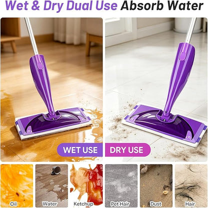 Spray Mop Pad Refill Compatible with Swiffer WetJet Multi Surface Cleaner, Disposable Multi-Layers Mopping Pads for All Hard Surface, Especially Hardwood Floor, High Thickness & High Absorbent, 40 pcs