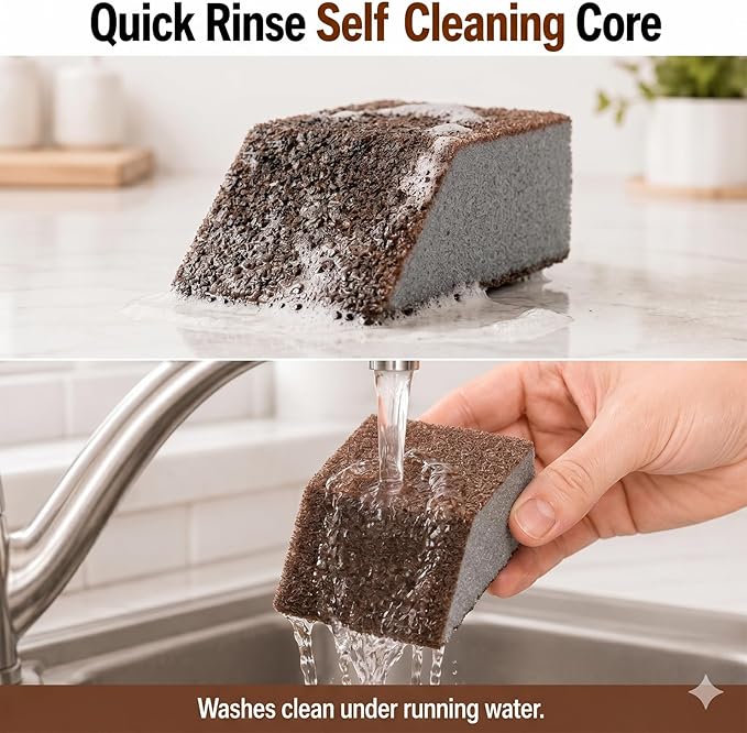 Cleaning Magic Erasers, Emery Cleaning Sponge for Stubborn Stains, Multi-Functional Eraser, Shower & Tub Scrubber Sponge for Kitchen, Bathroom, Sink, Floor & Home Cleaning，Multi-Sided mat（5PCS）