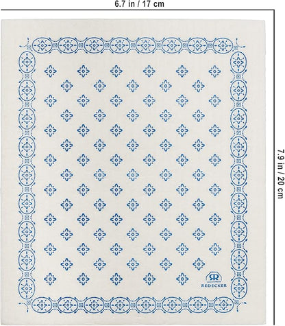 Redecker Reusable Cellulose Dishcloth, Bulk Set of 10, Eco-Friendly and Biodegradable Sponge Cleaning Cloths, Machine Washable, Durable, Absorbent, No Odor, Made in Germany