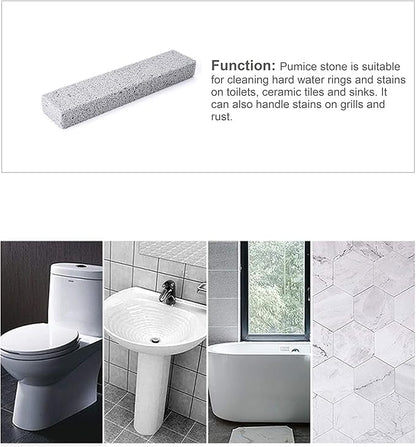 KEOKAY Pumice Stone for Toilet Cleaning, Powerfully Cleans Hard Water Rings and Stains, Suitable for Stains On Toilets, Bathtubs, Tiles, Swimming Pools and Stainless Steel Sinks 6 Packs
