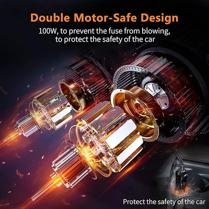 Best Car Vacuum Cleaner, Handheld Portable Vacuum Cleaner for Car, 7500PA High Power Handheld Vacuum Cleaner, Double Motor Cyclone Suction Vacuum with Wet or Dry, 16.4 Ft Corded
