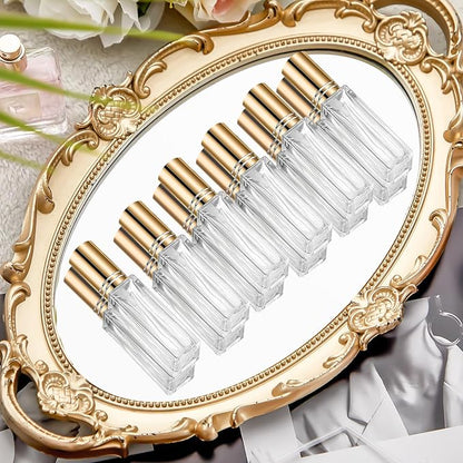 Domensi 30 Pcs 10/15/20/30 ml Perfume Travel Refillable Glass Bottles Spray Bottle Perfume Atomizer for Cologne Dispenser Leak-proof Fragrance Bottles Atomizer Pump Kit (20 ml,Gold)