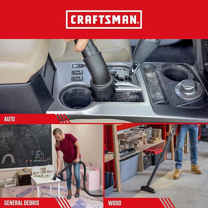 CRAFTSMAN CMXZVBE38768 General Purpose Wet Dry Vac Dust Collection Bags for Most 10 to 14 Gallon Shop Vacuums, Collects Dry Only Debris, Reduces Cleanup Time, 3-Pack