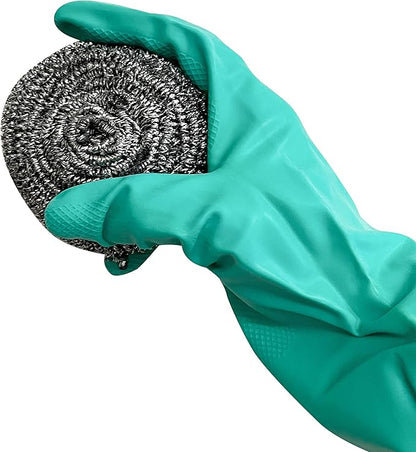 24 Count | KingSeal Stainless Steel Scrubbers, Scrub Pads, Heavy Duty, 50 gram Weight, Individually Wrapped - 2 Packs of 12 Scrubbers