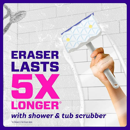 Mr. Clean Magic Eraser Sponge, Bathroom, Shower, Tub Cleaner, Soap Scum Remover, Bathroom Cleaning Supplies, Dawn Cleaning Power with Lemon Scent, Shower & Tub, 8ct (Pack of 4)
