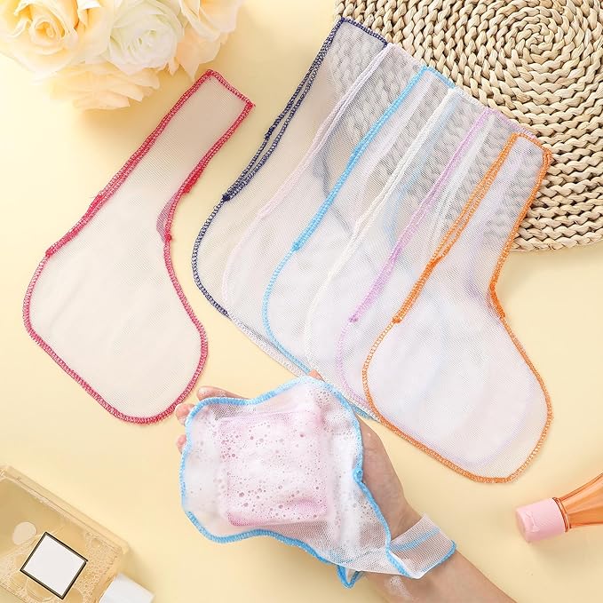 8 Pcs Soap Bar Saver Bag to Preserve Soap Mesh Pouch for Shower Body Wash Conditioner Shampoo Bar Holder, 8 Colors