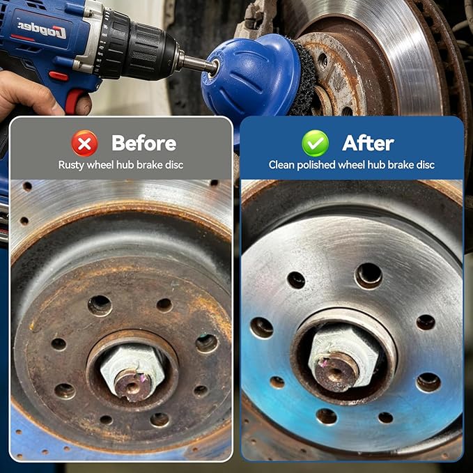 Wheel Hub Resurfacing Kit, 6 Inch Wheel Hub Polisher and Resurfacing Automotive Tool with Drill Adapter, Wheel Hub, Rim & Rust Removal Tool for sedans, Vans, Trucks and Sprinters