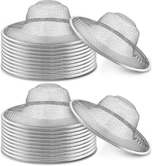 40 Pcs Mesh Sink Strainer, 4.5" Diameter Stainless Steel Slop Basket Filter Trap Metal Durable Kitchen Sink Drain Strainer with Large Wide Rim for The Sinks in Kitchen Bathroom Shower Drain