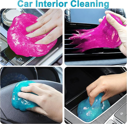 FiveJoy Car Cleaning Gels, 4-Pack Universal Auto Detailing Tools Car Interior Cleaner Putty, Dust Cleaning Mud for PC Tablet Laptop Keyboard, Camera, Printers, Calculator - 320g (2.8oz/pcs)