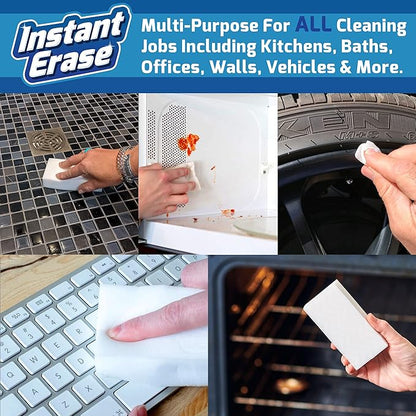 21 Pack Instant Erase XL Magic Cleaning Eraser Sponges - USA Converted and Packaged! Great for Bathtub, Floor Baseboard, and Walls. Multi-Surface Melamine Sponge Pads