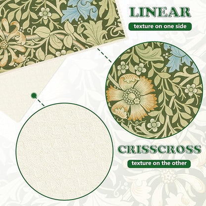 JarThenaAMCS 6 Pcs William Morris Swedish Dishcloths Vintage Greenery Floral Kitchen Towels Botanical Reusable Cotton Absorbent Dish Towels for Home Housewarming Cleaning, 7 x 8 Inch