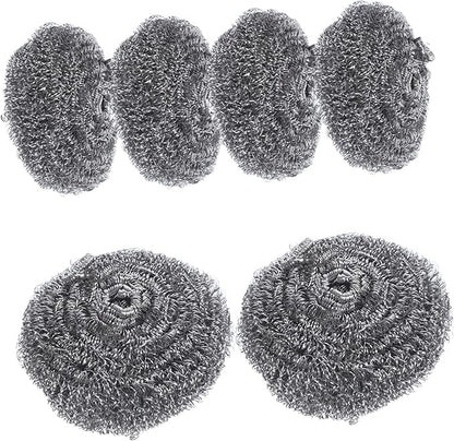 6pcs Pot Scrubbers Heavy Duty Kitchen Cleaning Balls for Pots Pans and Dishes Efficient Grease and Dirt Removal for Tough Scrubbing Tasks