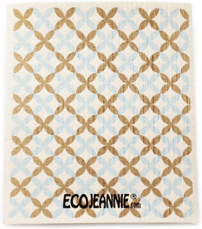 Wholesale EcoJeannie Eco-Friendly German Cleaning Cloth 100% Biodegradable Cellulose Sponge Cloths, Kitchen Cloths, GMO-Free, Reusable - Made in Germany Packaged in P.R.C. (12 Pack)