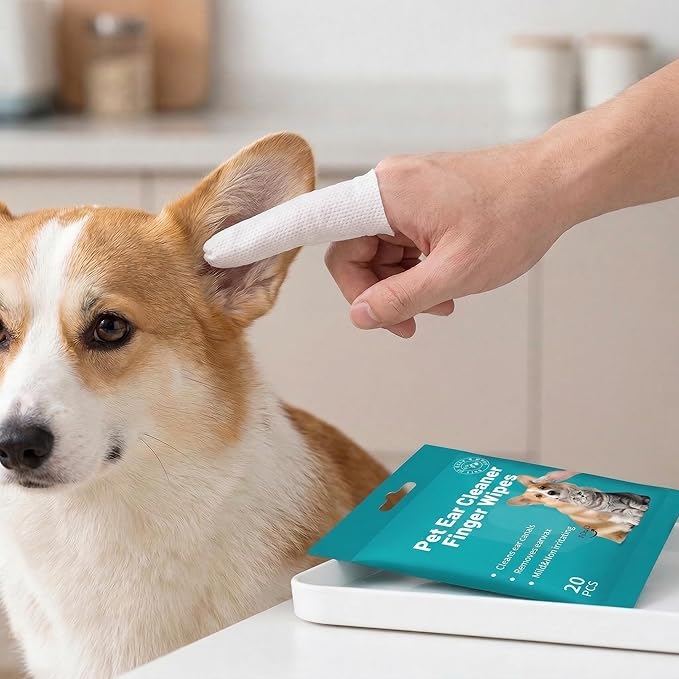 Pet Grooming Wipes Kit for Dogs & Cats – 71 Count No-Rinse Complete Set: Bathing Gloves, Travel Wipes, Tear Stain Wipes & Ear Cleaning Finger Wipes | Hypoallergenic & Vitamin E