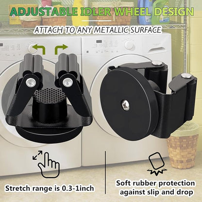 ULIBERMAGNET Magnetic Mop Broom Holder,Strong Magnetic Storage Hooks,Heavy Duty Magnetic Garage Storage Tool Organizer for Garage,Kitchen,Laundry,Garden
