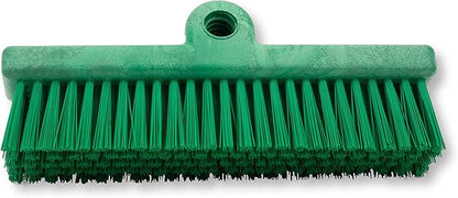 SPARTA 40423EC09 Plastic Floor Scrub Brush, Wall Brush, Equipment Brush With Nonabsorbent Bristles For Industrial Kitchens, Hospitals, Commercial Cleaning, 10 Inches, Green