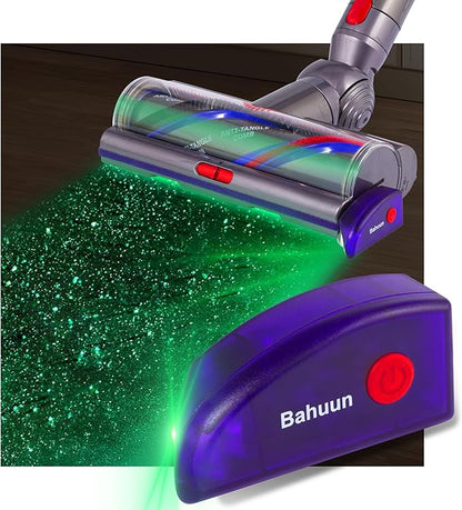 Vacuum Attachment Green Laser Light, Compatible with Dyson V8, V10, V11, V12, V15, Gen5 and All Vacuums, Deep Cleaning Supplies for Dog & Cat Owners, Reveal Hidden Dust on Hard Floor&Pet Hair (Purple)