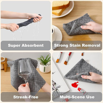 80 Pack Microfiber Cleaning Cloth Roll Reusable Paper Towels 12"x12" Tear Away Cloth,Absorbent Dish Rags for House Kitchen,Wash Cloths,Lint Free Rags for Window Cars Cleaning Supplies