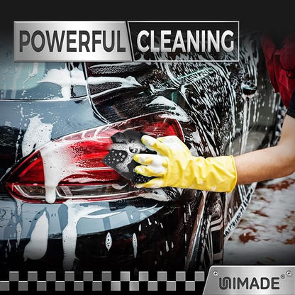 UNIMADE Microfiber Cleaning Cloth, 200 Pack Microfiber Towels for Cars Reusable Shop Rags Bulk Lint Free Cleaning Towels for Car Kitchen Automotive Bar Mechanic Restaurant Garage, 11.5"x 11.5", Black
